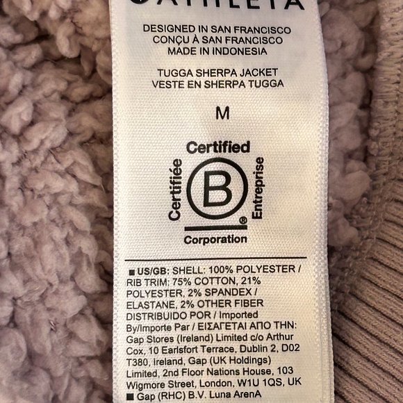 ATHLETA Shasta Purple Tugga Sherpa Warm Cozy Jacket (#486693) Size Medium - Picture 14 of 16